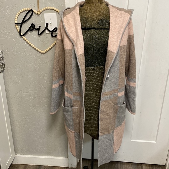 CHARTER CLUB HOODED DUSTER BRAND SIZE MEDIUM - Picture 6 of 15